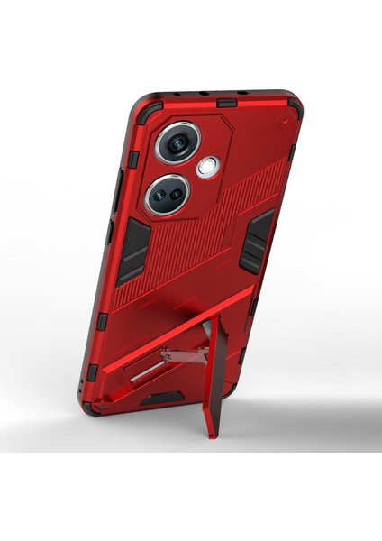 Oneplus Nord Ce3 5g Için Pc+Tpu Darbeye Dayanıklı Kılıf, Kickstand Zırhlı Telefon Kılıfı-Kırmızı (Yurt Dışından) fırsatları