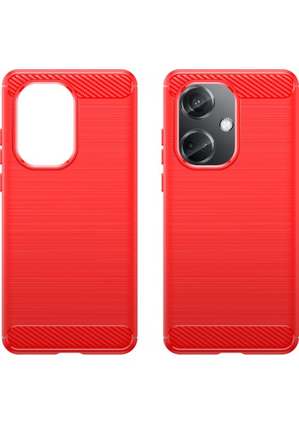Oneplus Nord Ce3 5g Anti-Düşme Telefon Kılıfı Karbon Fiber Doku Yumuşak Tpu Fırçalanmış Kapak-Kırmızı (Yurt Dışından) modelleri