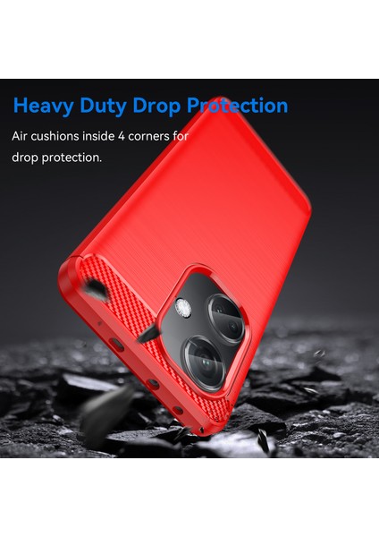 Oneplus Nord Ce3 5g Anti-Düşme Telefon Kılıfı Karbon Fiber Doku Yumuşak Tpu Fırçalanmış Kapak-Kırmızı (Yurt Dışından) fırsatları