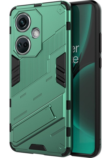 Oneplus Nord Ce3 5g Için Pc+Tpu Darbeye Dayanıklı Kılıf, Destekli Zırhlı Telefon Kılıfı-Yeşil (Yurt Dışından)