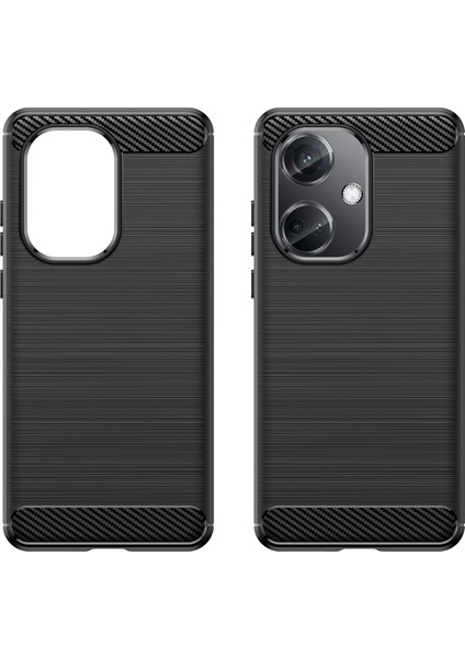 Oneplus Nord Ce3 5g Anti-Düşme Telefon Kılıfı Karbon Fiber Doku Yumuşak Tpu Fırçalanmış Kapak-Siyah (Yurt Dışından) modelleri
