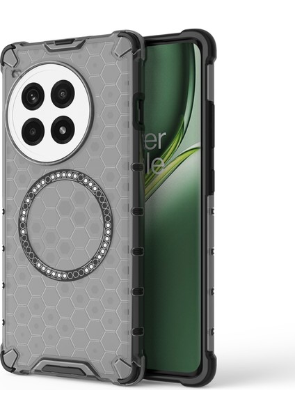 Oneplus Ace 3 Pro 5g Manyetik Kılıf Petek Tpu+Pc Düşmeye Karşı Telefon Kılıfı-Gri (Yurt Dışından)