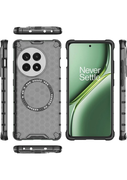 Oneplus Ace 3 Pro 5g Manyetik Kılıf Petek Tpu+Pc Düşmeye Karşı Telefon Kılıfı-Gri (Yurt Dışından)