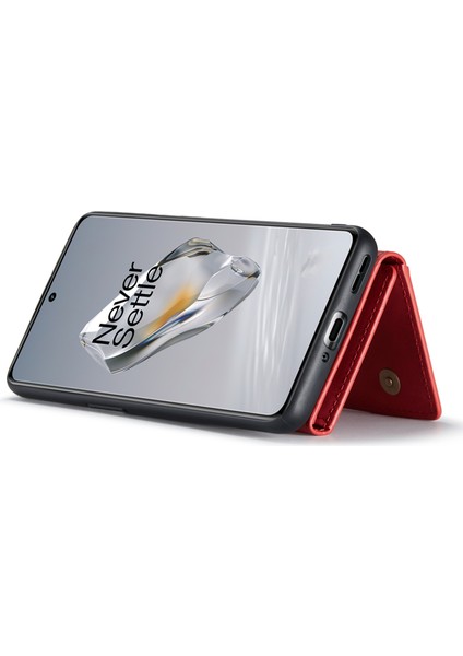 Dg.mıng M2 Serisi Oneplus 12 5g Kickstand Kılıf Çıkarılabilir Manyetik Cüzdan Telefon Kılıfı-Kırmızı (Yurt Dışından) modelleri