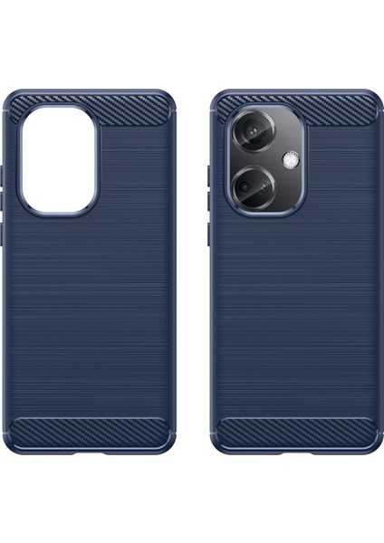 Oneplus Nord Ce3 5g Anti-Düşme Telefon Kılıfı Karbon Fiber Doku Yumuşak Tpu Fırçalanmış Kapak-Mavi (Yurt Dışından) modelleri