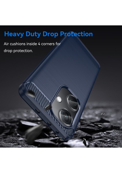 Oneplus Nord Ce3 5g Anti-Düşme Telefon Kılıfı Karbon Fiber Doku Yumuşak Tpu Fırçalanmış Kapak-Mavi (Yurt Dışından) fırsatları