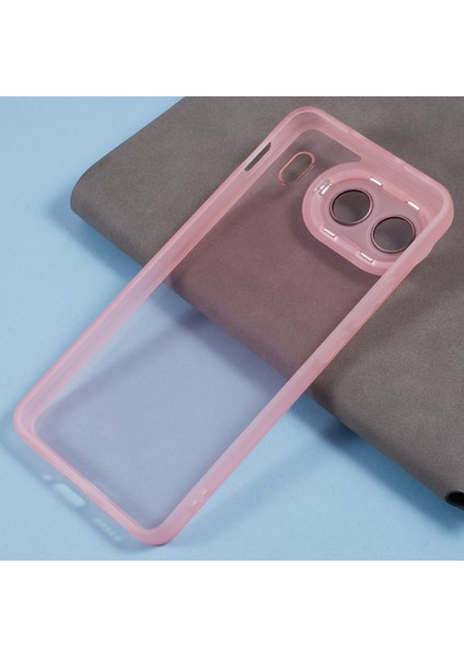 Oneplus Nord 4 Kılıf Elektrokaplama Kamera Çerçevesi Tpu Telefon Kılıfı-Şeffaf Pembe (Yurt Dışından)