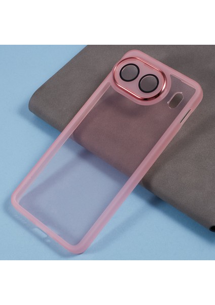 Oneplus Nord 4 Kılıf Elektrokaplama Kamera Çerçevesi Tpu Telefon Kılıfı-Şeffaf Pembe (Yurt Dışından)