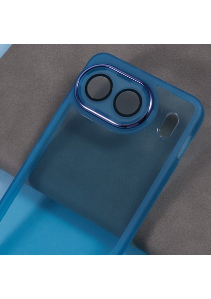 Oneplus Nord 4 Kılıf Elektrokaplama Kamera Çerçevesi Tpu Telefon Kılıfı-Şeffaf Mavi (Yurt Dışından)
