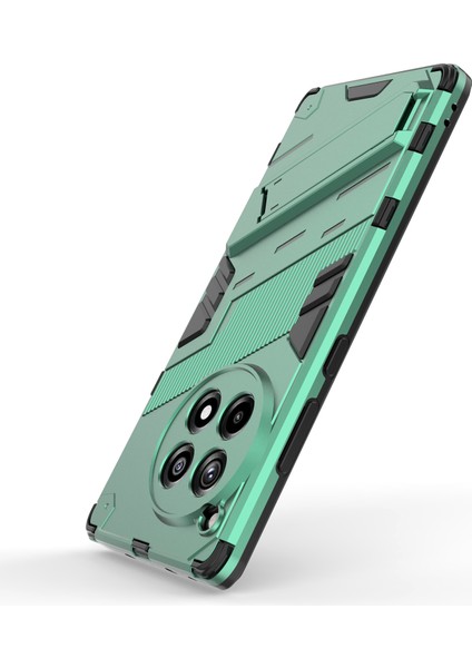 Oneplus Ace 3 5G/12R 5g Telefon Kılıfı Kickstand Tpu+Pc Hibrit Kapak-Yeşil (Yurt Dışından)