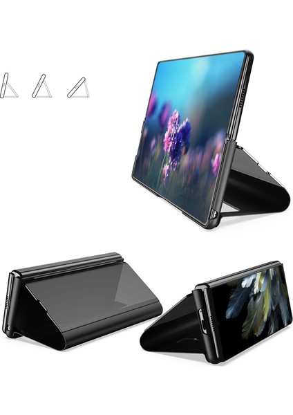 Oneplus Açık/oppo Find N3 5g Kılıf Görünüm Penceresi Deri Stand Telefon Kılıfı-Gökyüzü Mavisi (Yurt Dışından) fiyatları