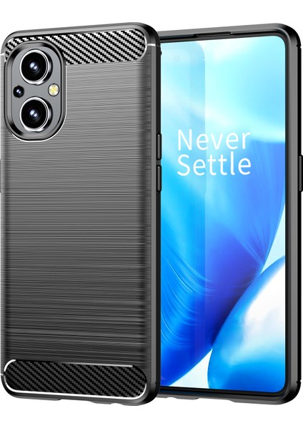 1.8mm Hava Yastığı Tpu Kılıf Fırçalanmış Yüzey Karbon Fiber Çizilmeye Dayanıklı Doku Telefon Kılıfı Isı Dağıtma Tasarımı ile Oneplus Nord N20 5g-Siyah (Yurt Dışından)