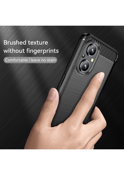 1.8mm Hava Yastığı Tpu Kılıf Fırçalanmış Yüzey Karbon Fiber Çizilmeye Dayanıklı Doku Telefon Kılıfı Isı Dağıtma Tasarımı ile Oneplus Nord N20 5g-Siyah (Yurt Dışından) modelleri