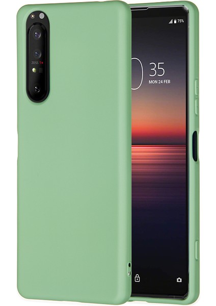 Sony Xperia 5 Iı-Yeşil Için Sıvı Silikon Telefon Kılıfı (Yurt Dışından)