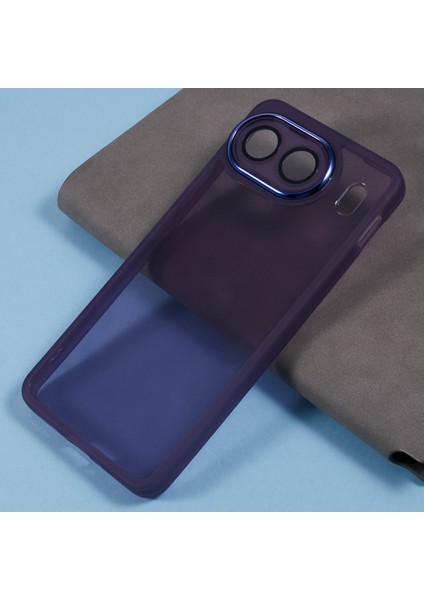 Oneplus Nord 4 Kılıf Elektrokaplama Kamera Çerçevesi Tpu Telefon Kılıfı-Şeffaf Mor (Yurt Dışından)