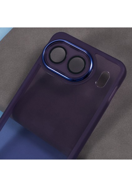 Oneplus Nord 4 Kılıf Elektrokaplama Kamera Çerçevesi Tpu Telefon Kılıfı-Şeffaf Mor (Yurt Dışından)