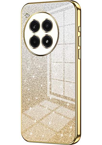 Oneplus Ace 3 Pro 5g Kılıf Galvanik Degrade Parıltılı Tpu Telefon Kılıfı-Altın (Yurt Dışından)