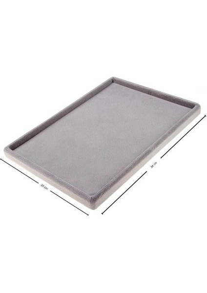 Şık Gri Süet Takı Düzenleyici, Zarif ve Kullanışlı Tasarım