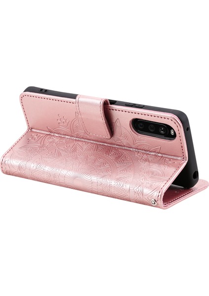Sony Xperia 10 Vı Kılıf Mandala Çiçek Baskılı Flip Stand Telefon Kılıfı-Gül Altını (Yurt Dışından) fırsatları