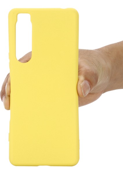 Sony Xperia 1 Iv 5g Hafif Düşmeye Karşı Sıvı Silikon Telefon Kılıfı Yumuşak Mikrofiber Astar Yastık Çizilmeye Kılıfı-Sarı (Yurt Dışından) fırsatları