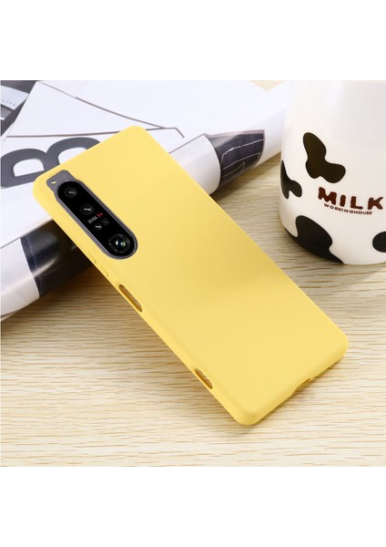 Sony Xperia 1 Iv 5g Hafif Düşmeye Karşı Sıvı Silikon Telefon Kılıfı Yumuşak Mikrofiber Astar Yastık Çizilmeye Kılıfı-Sarı (Yurt Dışından) indirimleri