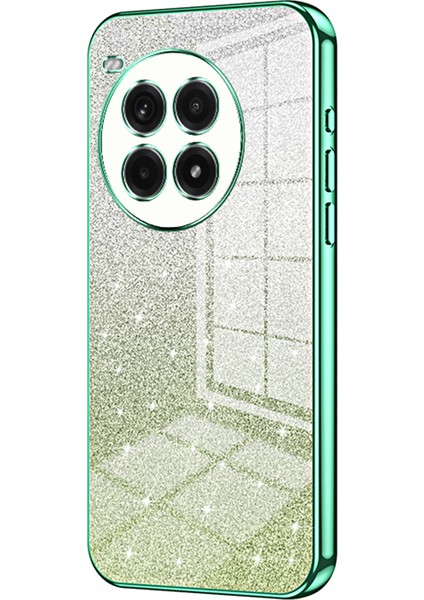 Oneplus Ace 3 Pro 5g Kılıf Galvanik Degrade Parıltılı Tpu Telefon Kılıfı-Yeşil (Yurt Dışından)