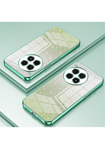 Oneplus Ace 3 Pro 5g Kılıf Galvanik Degrade Parıltılı Tpu Telefon Kılıfı-Yeşil (Yurt Dışından)