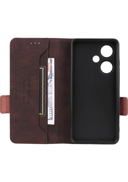Oneplus Nord Ce3 5g Donanım Dekor Telefon Kılıfı Pu Deri Cüzdan Standı Düşmeye Lı Kapak-Kahve (Yurt Dışından) fırsatları