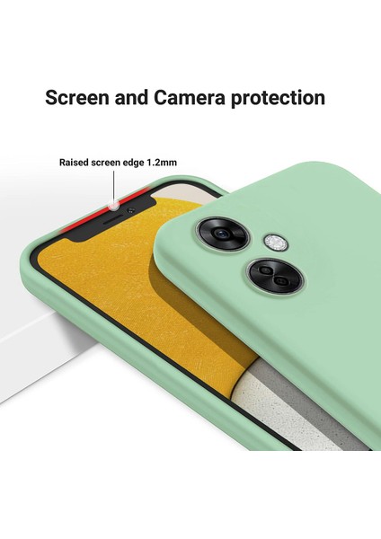 Oneplus Nord Ce 3 Lite 5g/nord N30 5g Sıvı Silikon Arka Kılıf Yumuşak Astarlı Kamera Lens Koruma Telefon Kılıfı-Yeşil (Yurt Dışından)