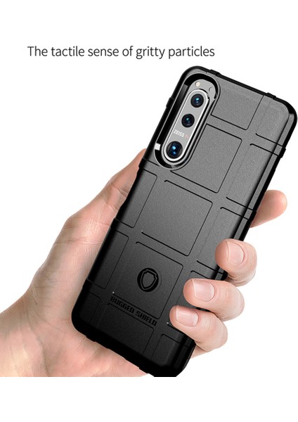 Sağlam Kare Izgara Doku Darbeye Dayanıklı Tpu Koruyucu Kılıf Sony Xperia 5 Iıı 5g-Siyah (Yurt Dışından) indirimleri