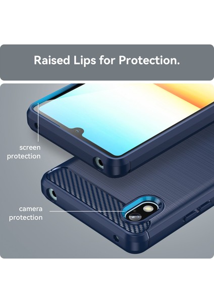 Sony Xperia Ace Iıı Tpu Koruyucu Telefon Kılıfı Çizilmez Karbon Fiber Doku Fırçalanmış Yüzey Kılıfı-Mavi (Yurt Dışından) indirimleri