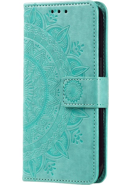 Sony Xperia 1 Iv 5g Düşmeye Karşı Dayanıklı Telefon Kapaklı Kılıf Mandala Çiçek Desenli Baskılı Pu Deri Cüzdan Kılıfı Manyetik Kapatma Standı-Yeşil (Yurt Dışından) fırsatları