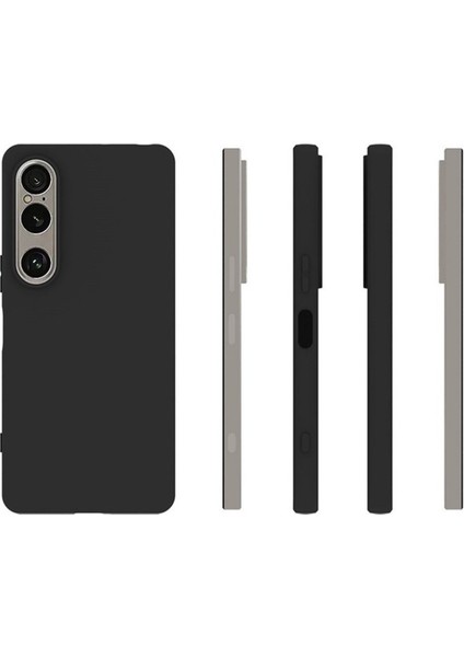 Sony Xperia 1 Vıı Tpu Kılıf Wanlonfeng Ms Serisi Mat Arka Kapak Temperli Cam (Büyük Delikli Lens)-Siyah (Yurt Dışından) indirimleri