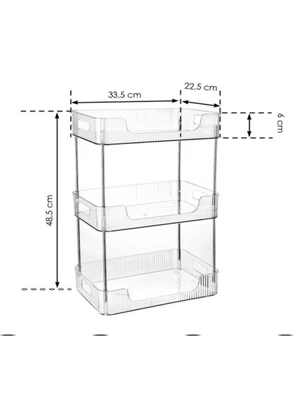 Turuncu 3 Katlı Kristal Çok Amaçlı Kozmetik ve Takı Organizeri modelleri