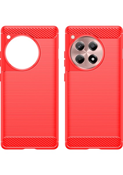 Oneplus 12R 5g/ace 3 5g Kılıf Fırçalanmış Tpu Parmak Izi Önleyici Telefon Kılıfı-Kırmızı (Yurt Dışından) modelleri