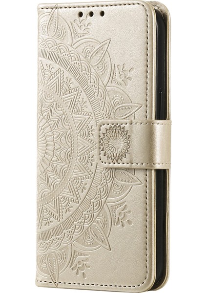 Sony Xperia 1 Iv 5g Düşmeye Karşı Dayanıklı Telefon Kapaklı Kılıf Mandala Çiçek Desenli Baskılı Pu Deri Cüzdan Kılıfı Manyetik Kapatma Standı-Altın (Yurt Dışından) fırsatları