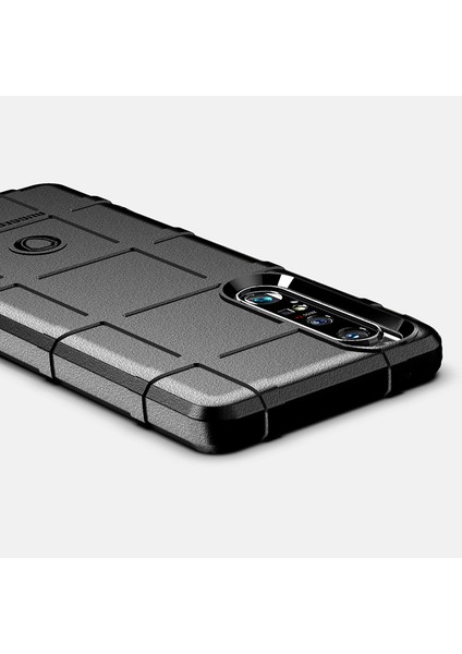 Darbeye Dayanıklı Sağlam Kare Izgara Doku Tpu Telefon Kılıfı Sony Xperia 1 Iıı 5g-Mavi (Yurt Dışından) fırsatları