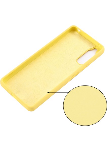 Sony Xperia 10 Iv 5g Için Düşmeye Dayanıklı Sıvı Silikon Telefon Kılıfı Yumuşak Mikrofiber Astar Yastık Çizilmez Koruyucu Kılıf-Sarı (Yurt Dışından) modelleri