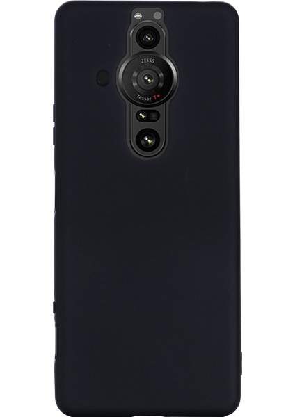Sony Xperia Pro-I Sıvı Silikon Yumuşak Mikrofiber Astarlı Düşmeye Dayanıklı Telefon Kılıfı Kılıfı Kayışlı-Siyah (Yurt Dışından)