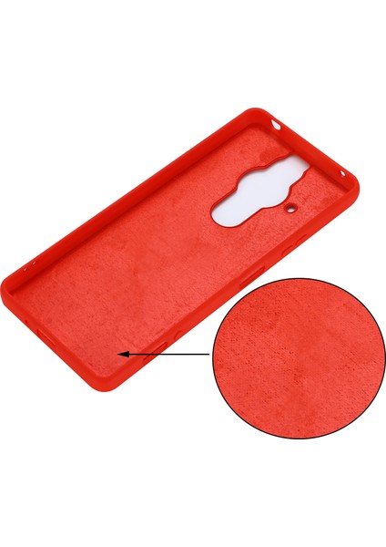 Sony Xperia Pro-I Sıvı Silikon Yumuşak Mikrofiber Astarlı Düşmeye Dayanıklı Telefon Kılıfı Kılıfı Kayışlı-Kırmızı (Yurt Dışından) fırsatları