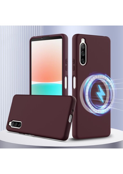 Sony Xperia 10 Iv 5g Kılıfı Magsafe Sıvı Silikon Telefon Kılıfı ile Uyumlu Kordonlu-Şarap Kırmızısı (Yurt Dışından) fiyatları