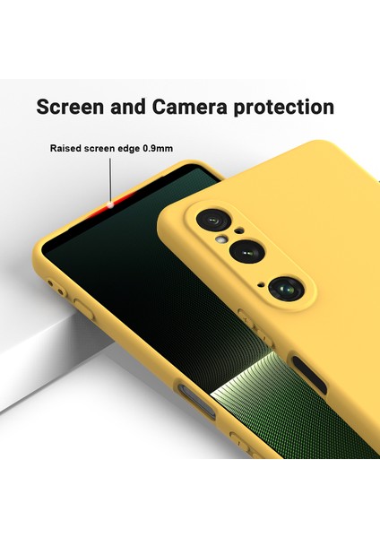 Sony Xperia 1 Vı Kılıf Sıvı Silikon Astar Yastık Düşme Korumalı Telefon Kılıfı Kayışlı-Sarı (Yurt Dışından) fırsatları