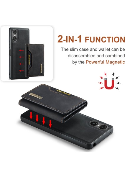 Dg.mıng M2 Serisi Sony Xperia 10 Vı Kılıf Çıkarılabilir Cüzdan Pu+Pc+Tpu Telefon Kılıfı-Siyah (Yurt Dışından) indirimleri