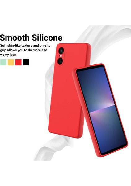 Sony Xperia 10 Vı Kılıf Sıvı Silikon Koruyucu Telefon Kılıfı El Kayışı Ile-Kırmızı (Yurt Dışından) modelleri
