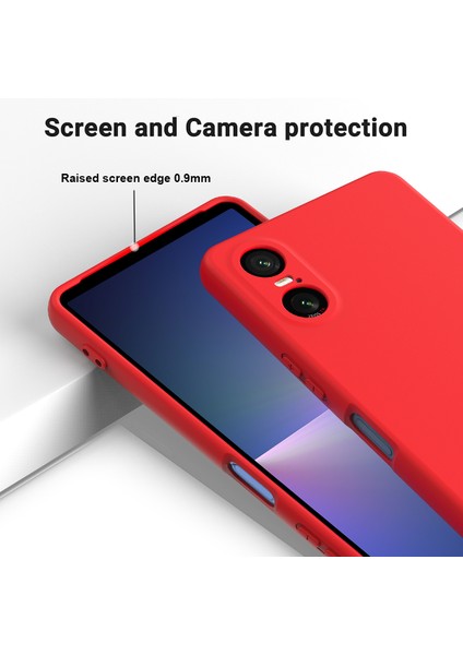 Sony Xperia 10 Vı Kılıf Sıvı Silikon Koruyucu Telefon Kılıfı El Kayışı Ile-Kırmızı (Yurt Dışından) fırsatları