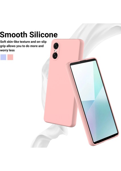 Sony Xperia 10 Vı Kılıf Sıvı Silikon Koruyucu Telefon Kılıfı El Kayışı Ile-Pembe (Yurt Dışından) modelleri