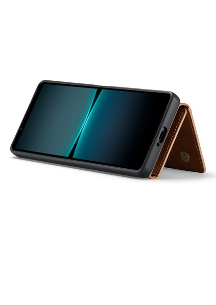 Dg.mıng M2 Serisi Sony Xperia 1 V Manyetik Cüzdan Telefon Kılıfı Pu+Pc+Tpu Destekli Telefon Kılıfı-Kahverengi (Yurt Dışından) fiyatları