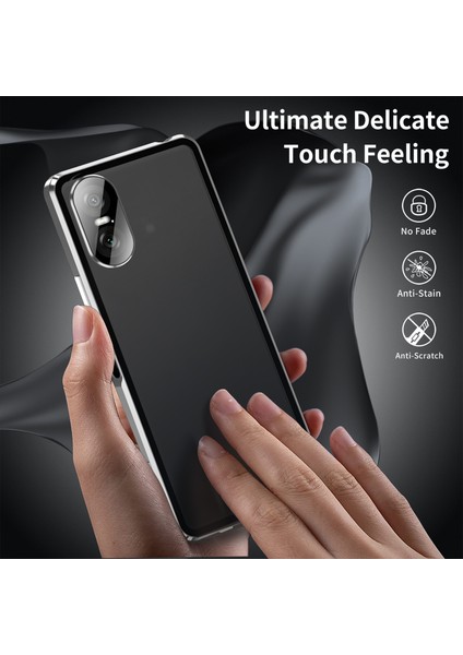 Sony Xperia 10 Vı Temperli Cam Kılıf Metal Çerçeve Şeffaf Pc Arka Manyetik Telefon Kılıfı-Gümüş (Yurt Dışından) fiyatları
