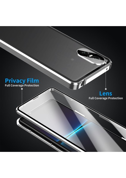 Sony Xperia 10 Vı Temperli Cam Kılıf Metal Çerçeve Şeffaf Pc Arka Manyetik Telefon Kılıfı-Gümüş (Yurt Dışından) indirimleri
