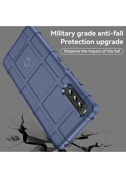 Sony Xperia 10 Iv Kalınlaştırılmış Tpu Koruyucu Kılıf Sağlam Kare Izgara Cep Telefonu Kılıfı-Mavi (Yurt Dışından) indirimleri